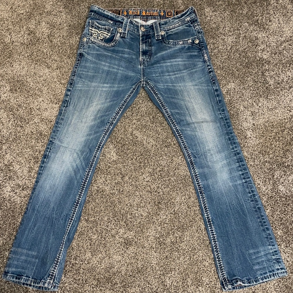 Rock revival men’s jeans